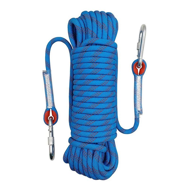 Aoneky Outdoor 10mm 32ft Static Utility Rope, Heavy Duty Polyester Rope for Pulling, Rigging, Tree Work & Hunting, Gym Fitness, 2000LB Tensile Strength, Blue