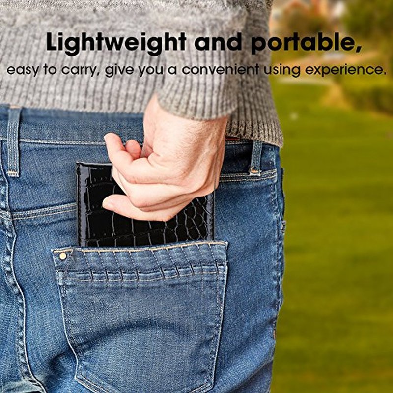 VGEBY1 Leather Scorecard Holder, Score Counter Keeper Card Holder (Black)