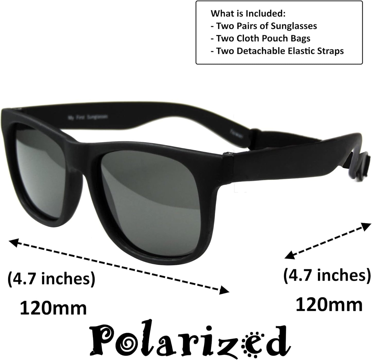 Vintage Toddler Sunglasses - Stylish UV Protection for Ages 2-4 Years | 2-Pack