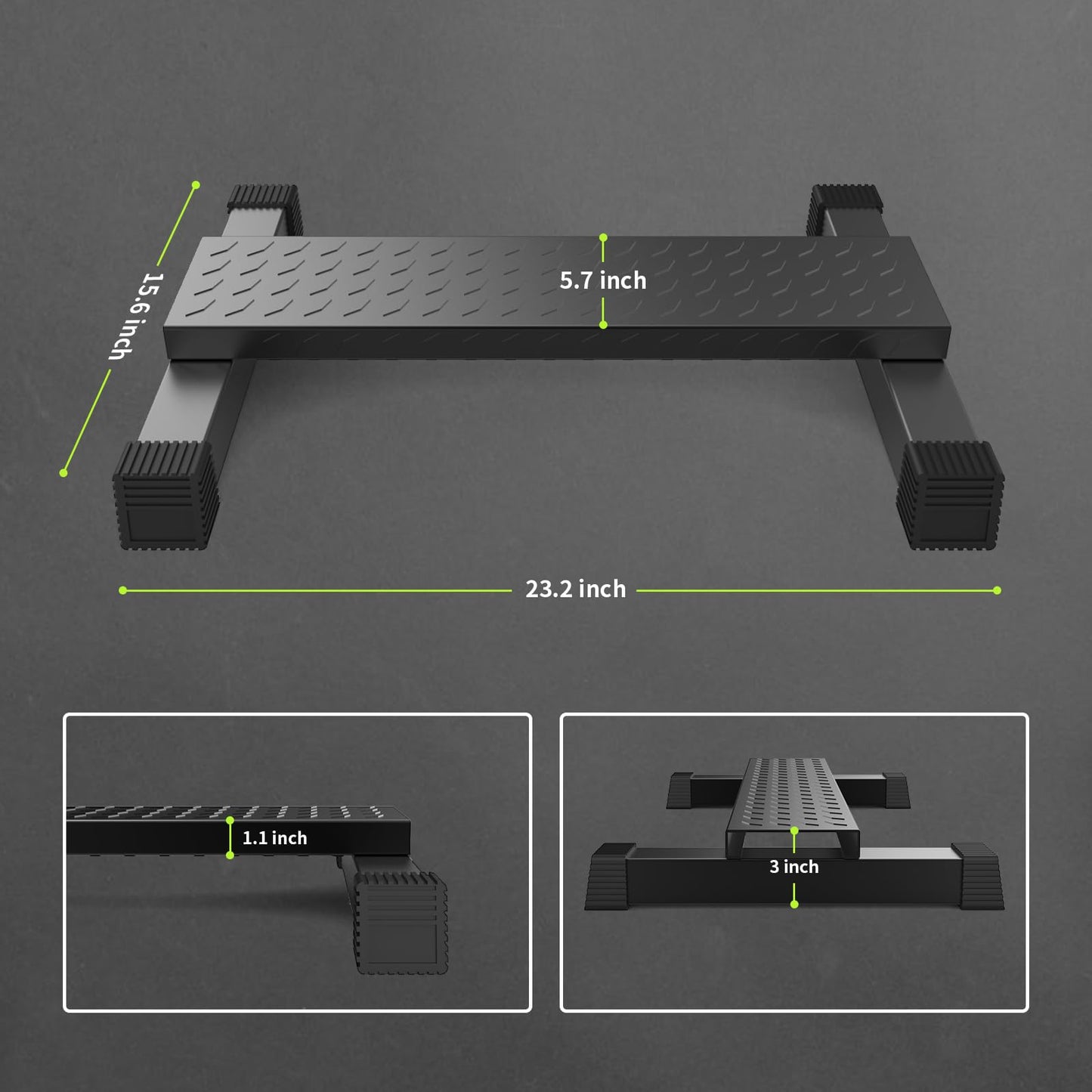 Steel Calf Raise Block, Heavy-Duty Standing Calf Machine, Anti-Slip Solid Platform for Calf Stretching, Squats, Foot Stretch, Home Gym Workout Equipment