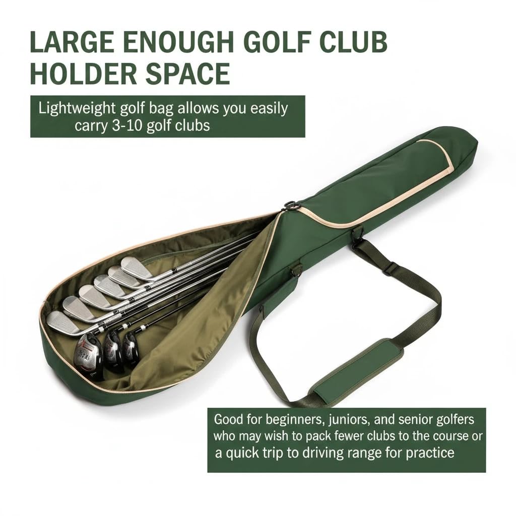 TOURBON Golf Bag Sunday Carry Golf Club Holder Case for Driving Range