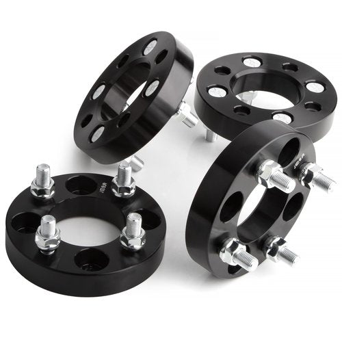 JiiinMiiin 4X4 1"(25mm) Golf Cart Wheel Spacers Adapters with Hub bore 68mm Fits for EZ GO EZGO Club Car, Thick 4x101.6mm 1/2" x20 Studs, Black 4PCS