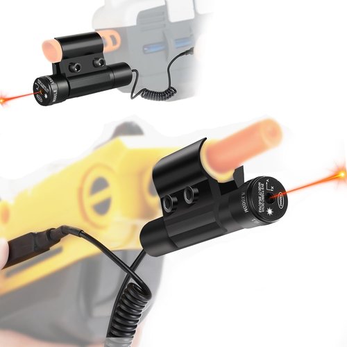 Bug Salt Gun Laser Sight - Red Dot Beam Compatible with Gel Ball Blasters | Includes 2 Sets of Batteries