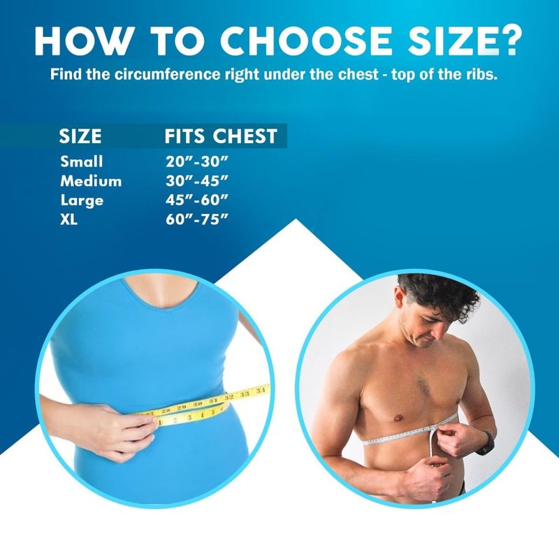 NYOrtho Rib Brace for Women - Chest Compression Wrap for Ribs - Fits 30"- 45" - Broken Ribs Relief - Breast Support Band - Rib Protector for Cracked, Fractured, Dislocated Ribs - Rib Cage Belt - Made in USA