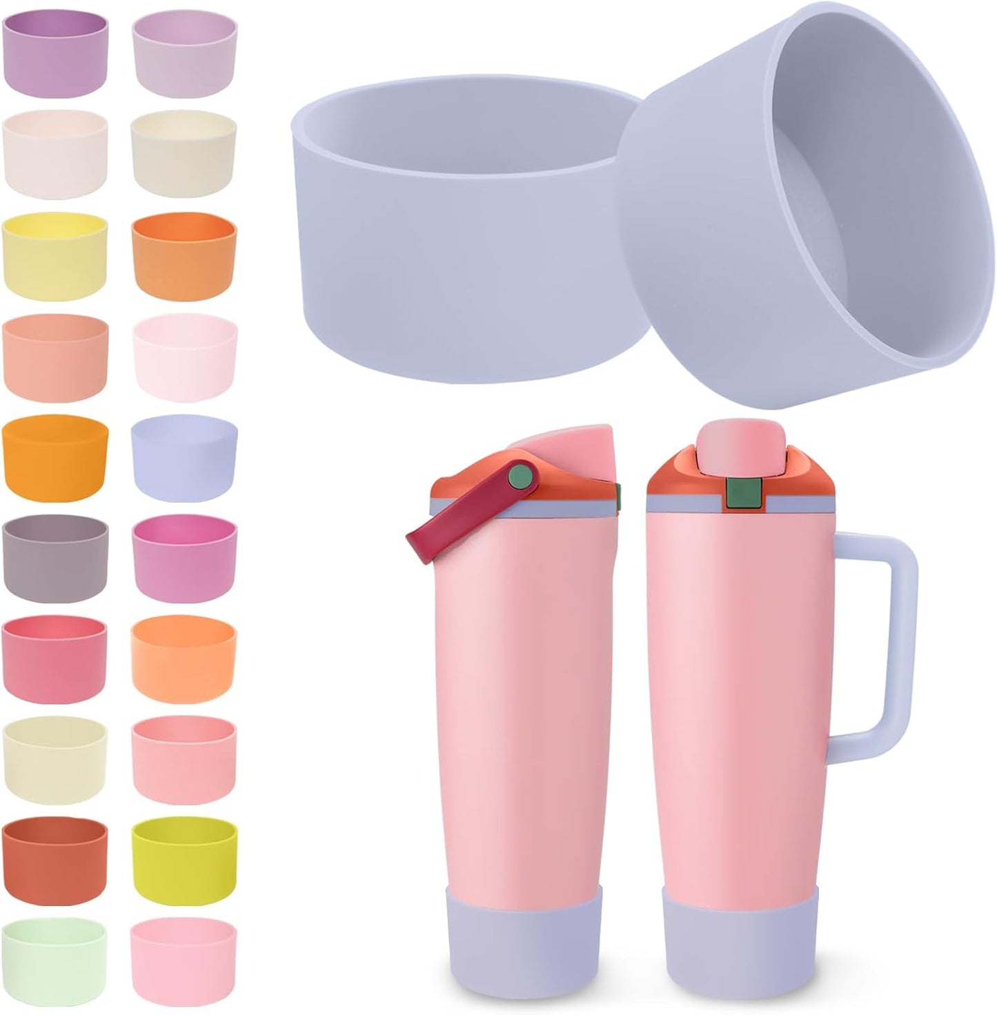 Owala Silicone Boot Set - Non-Slip, Scratch-Resistant Stability Enhancer for 30oz & 40oz Bottles | Taro Purple