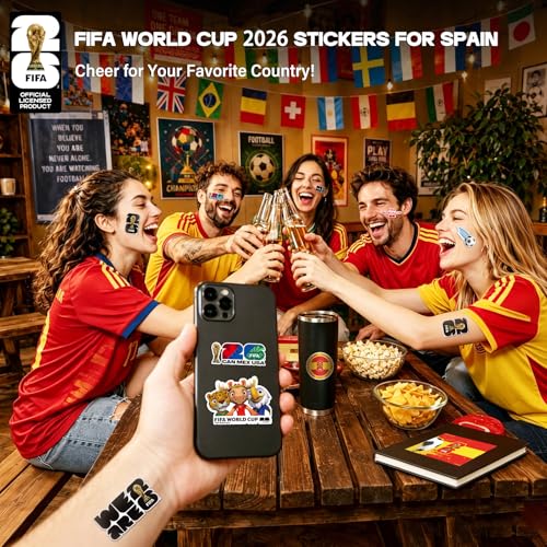 FIFA World Cup 2026 Spain Official Licensed Sticker Set - 12Pcs