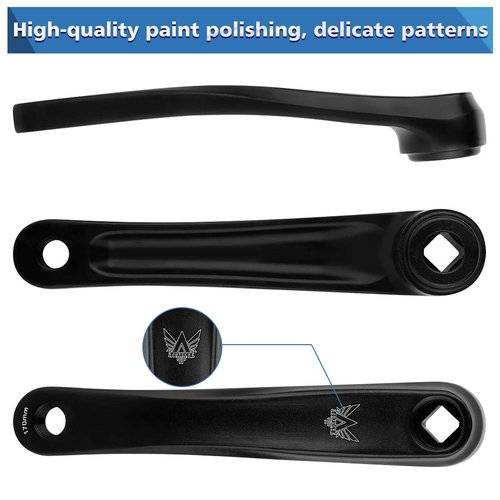Bike Accessory, Lightweight 170mm Bike Crank Arm Bike Left Crank for Replacement Parts for Various Bicycles(Black, Diamond Hole)