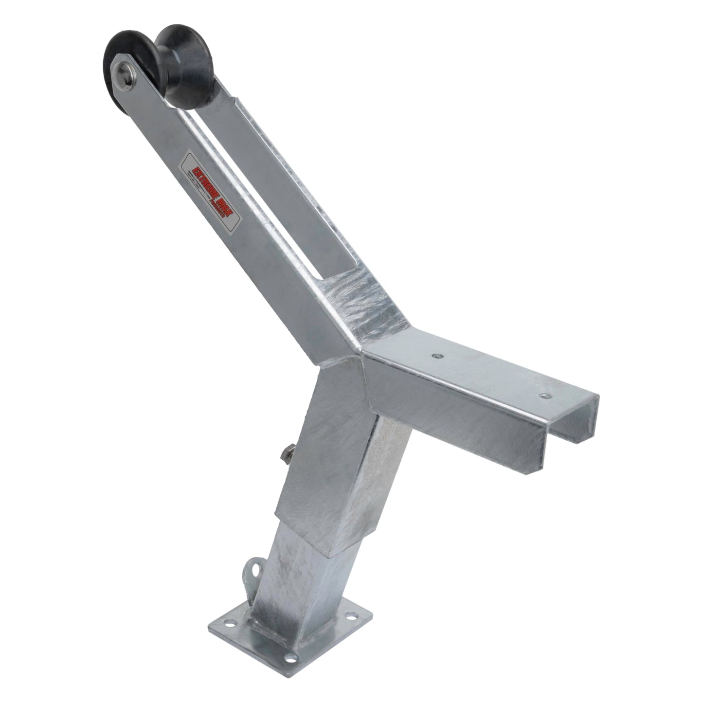 Extreme Max 3006.6895 Adjustable Height Notched Winch Stand with Roller - Galvanized Finish, Hardware Fits 3" W x 4" H Trailer Frames