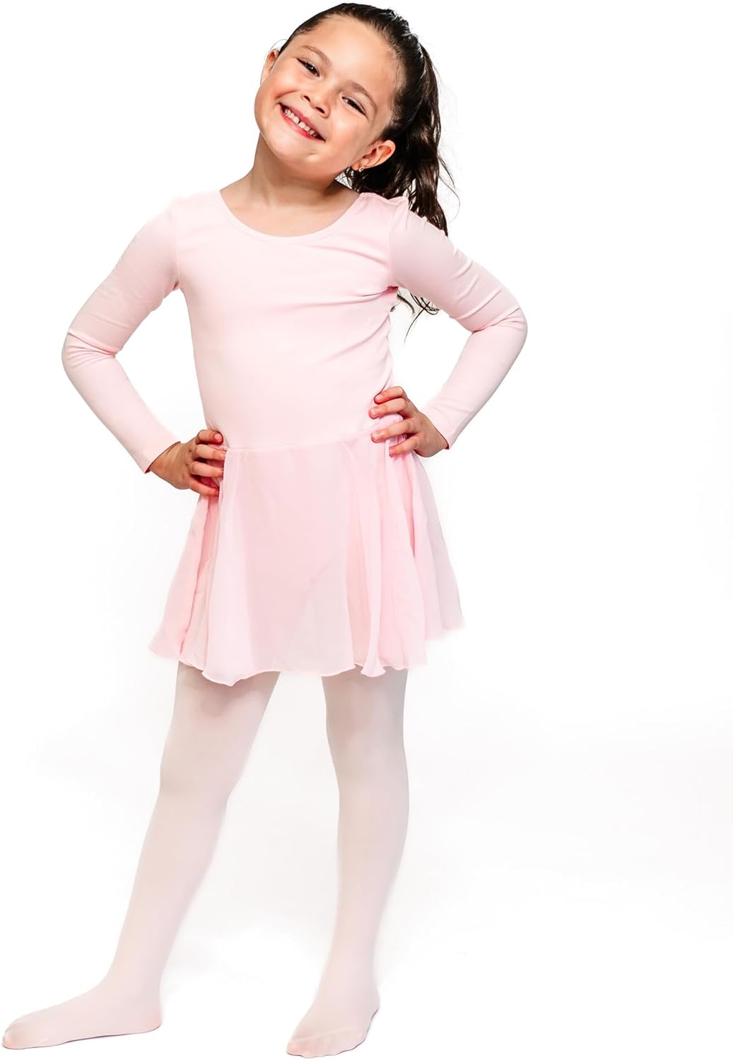 Stelle Ballet Leotard for Girls - Long Sleeve Toddler Dance Outfit with Skirt | Classic Style