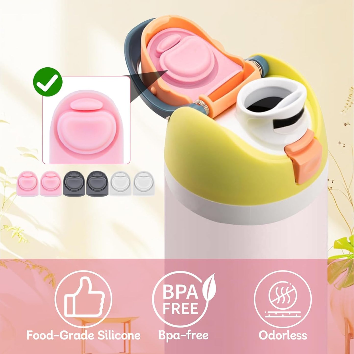 Owala | 6 Pcs Replacement Seal Stoppers - Silicone Bottle Top Gaskets for 16oz, 24oz, 32oz Bottles
