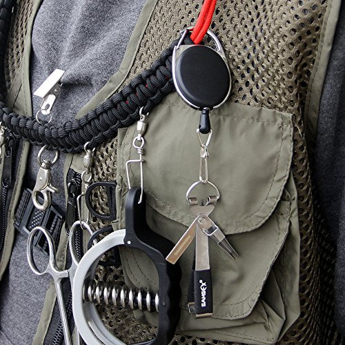 Fly Fishing Zinger Retractor with 24" Nylon Cord - 3pcs