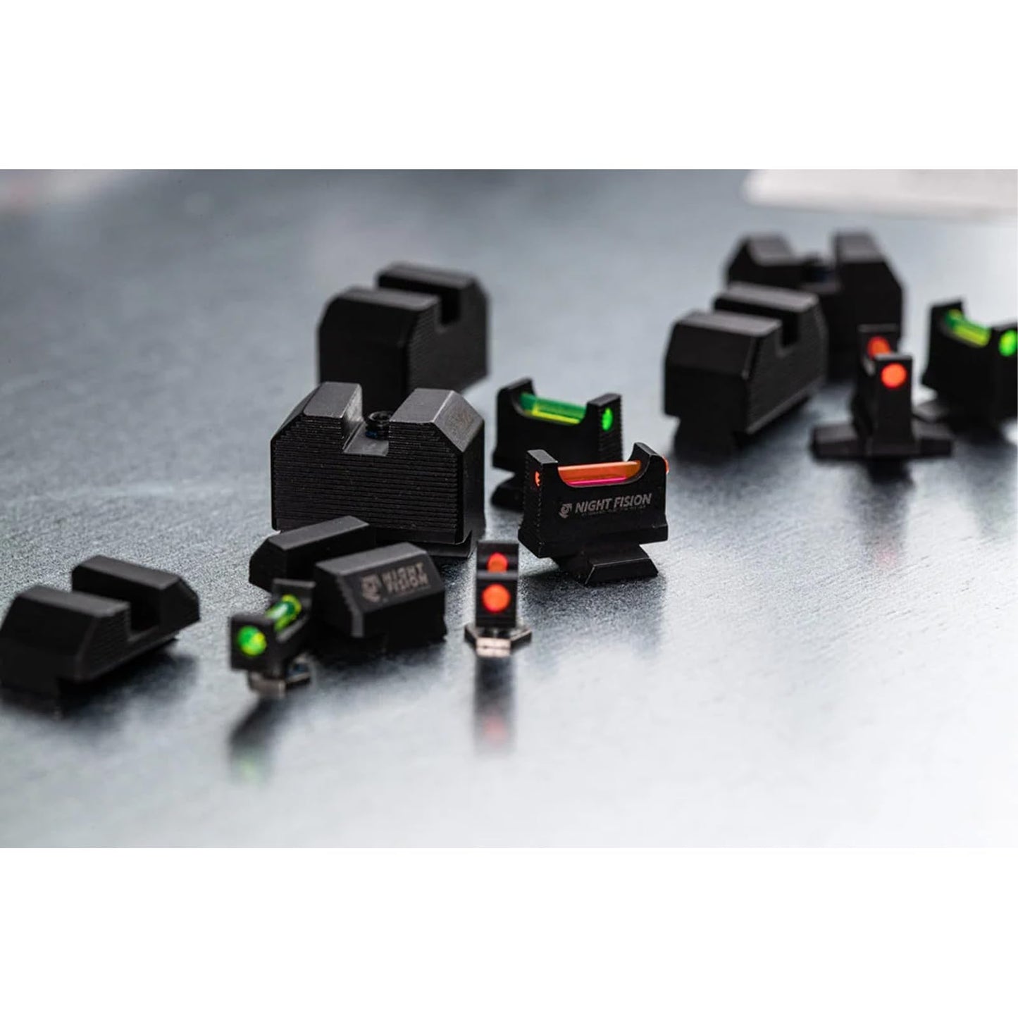 Night Fision Optic Height Fiber Optic .345-.332 Night Sight Set Designed for Sig Sauer P320/P365 with Romeo 1 Pro/RMR/507c/SRO, Orange Front