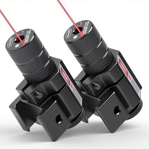 Red Dot Beam Laser Sight for Hunting Gun Rifle Pistol Handgun 20mm Mount with Button 2PACK