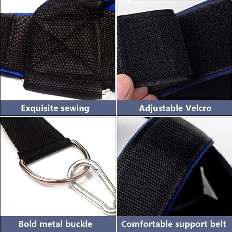 Neck Exercise Trainer-Adjustable Neck Harness for Weight Training/Neck Exerciser with Chain Weight Lifting Chin & Head Neck Exerciser Straps Gym Bodbuilding Equipment and Neck Injury Recovery