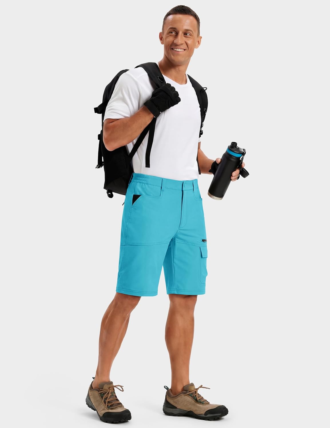 TACVASEN Men's Quick-Dry Cargo Shorts - Water-Resistant Casual Golf & Hiking Shorts