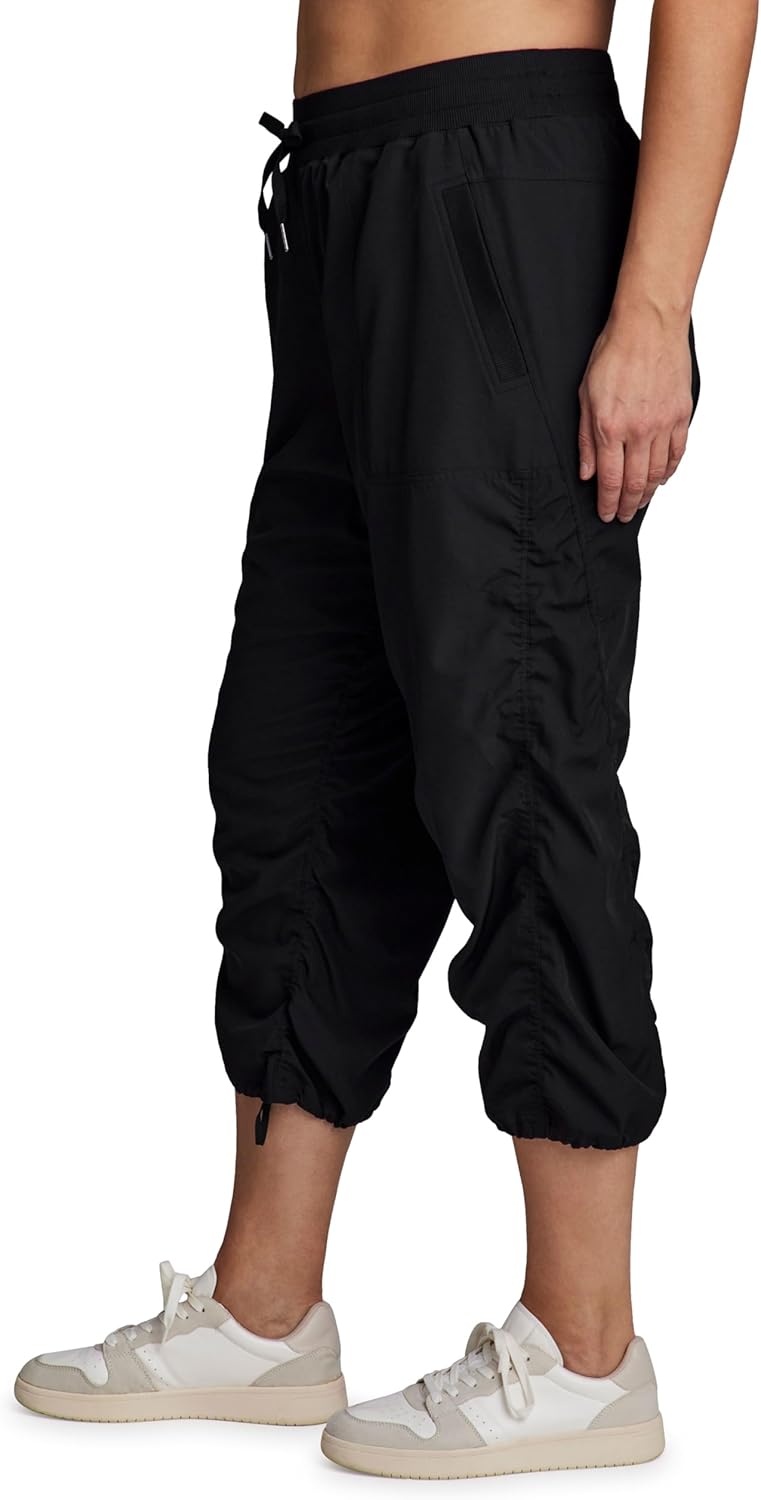RBX Active Plus Size Capri Pants - Lightweight Woven Design for Comfortable Fit | Stylish Body Skimming