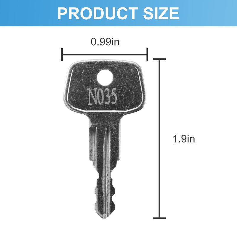 Screw Man N035 Replacement Key (2 Pcs) Fits for Thule Roof Racks,Rails, Cargo Box, Carriers, Crossbars,Haulers Rooftop Cargo Carrier