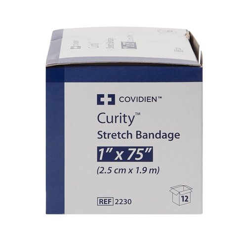 Curity Conforming Bandage, Cotton/Polyester, 1-Ply, 1" x 75", Roll Shape, Sterile, 12 Count, 1 Pack