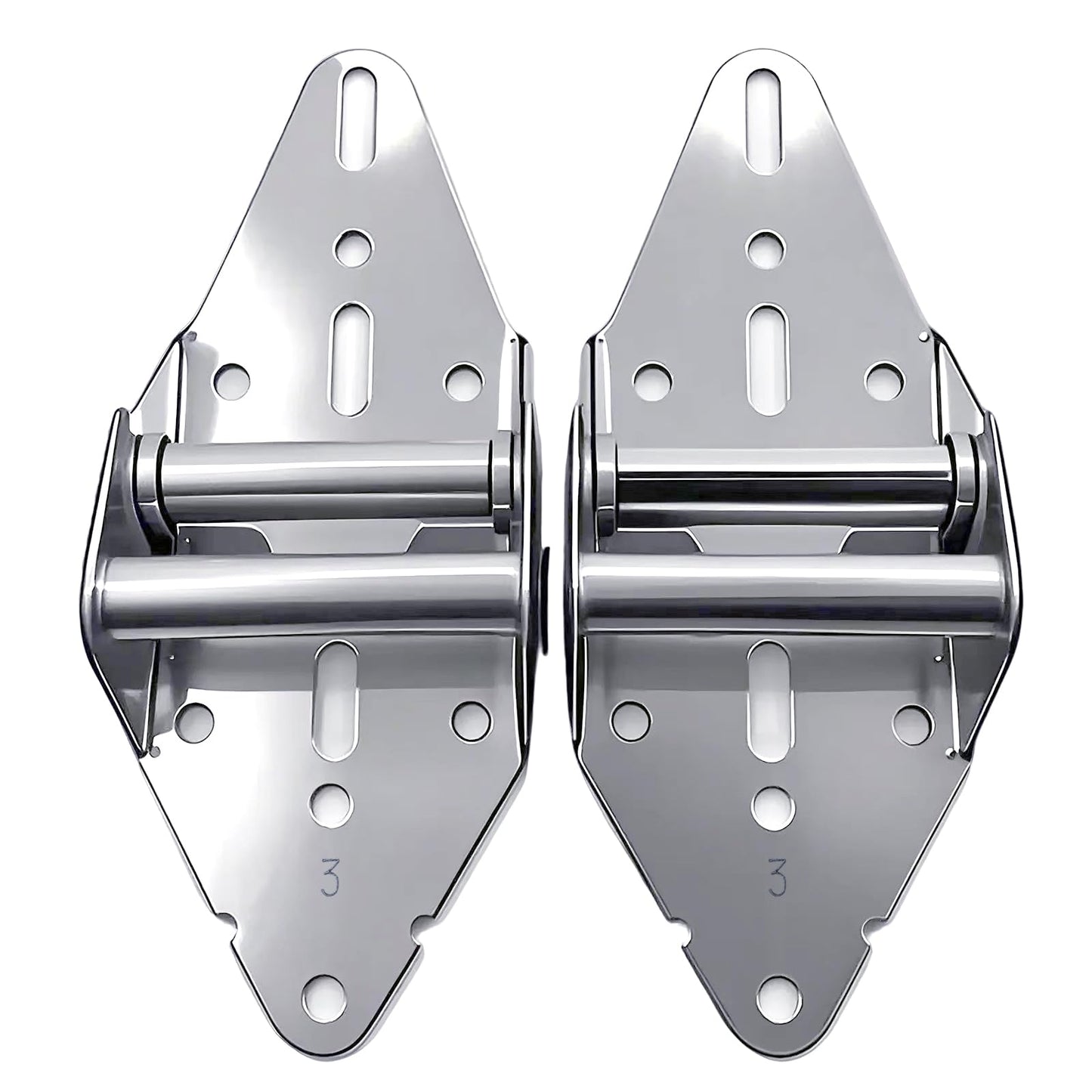 Garage Door Hinges #3-14 Gauge Steel Heavy Duty with Galvanized Sheet Metal, Rust-Resistant Commercial Grade Replacement for Residential/Light Commercial Overhead Doors (2 Pack)