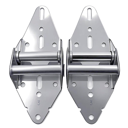 Garage Door Hinges #3-14 Gauge Steel Heavy Duty with Galvanized Sheet Metal, Rust-Resistant Commercial Grade Replacement for Residential/Light Commercial Overhead Doors (2 Pack)