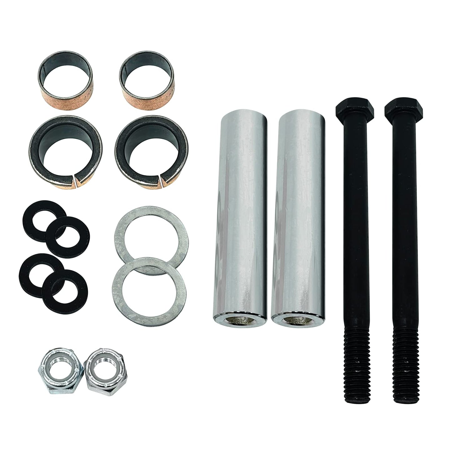 XUANYUDG0769 Golf Cart Spindle Bushing King Pin Tube Claw Copper Sleeve and Washers Assembly Repair Kit Fits for EZGO TXT/PDS Replaces 70648-G01 70749G01 70745G01