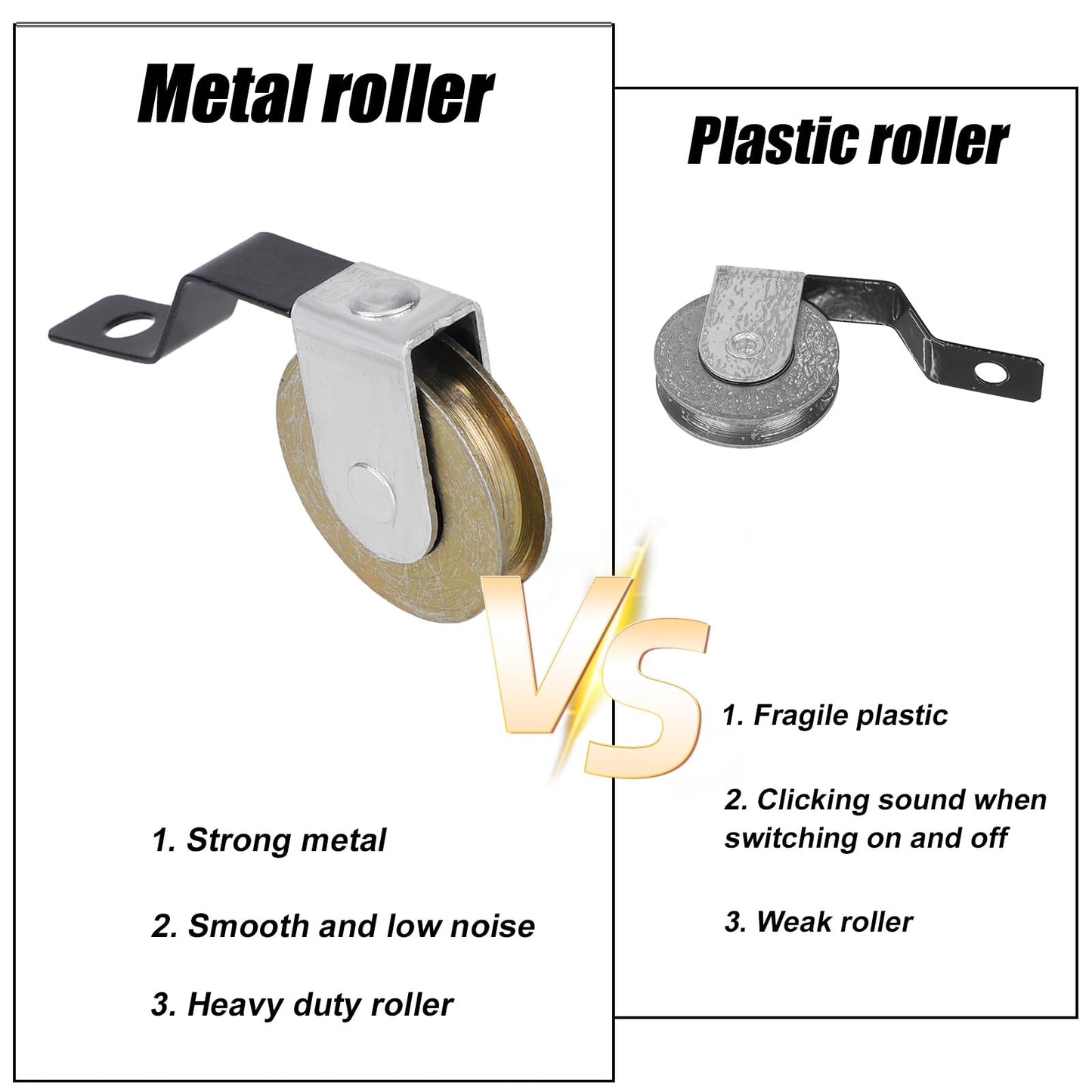 4 Pcs Sliding Screen Door Tension Springs for College Doors, 1 Inch Heavy Duty Screen Door Roller Replacement with Concave Steel Ball Bear Replaces B638 B687 B639 B756 Top and Bottom Wheels