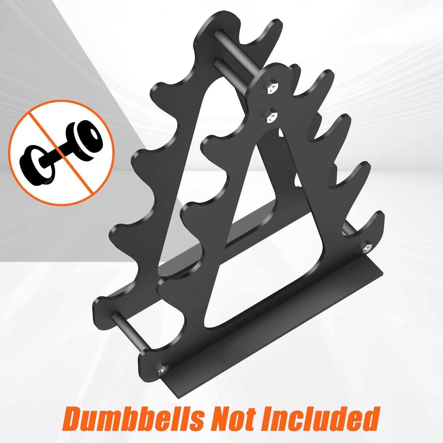 4-Tier Dumbbell Rack for 1-15 lb Weights (Dumbbell Rack Stand Only) Holds 5 Pairs Space-Saving Sturdy A-Frame Stand for Home Gym, Weight Rack for Women's Dumbbell Set