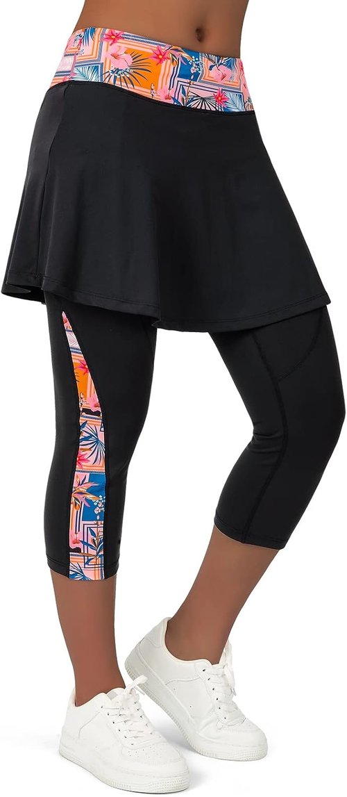 ANIVIVO Skirted Leggings for Women - Stylish Yoga & Tennis Leggings with Pockets | Comfortable Fit