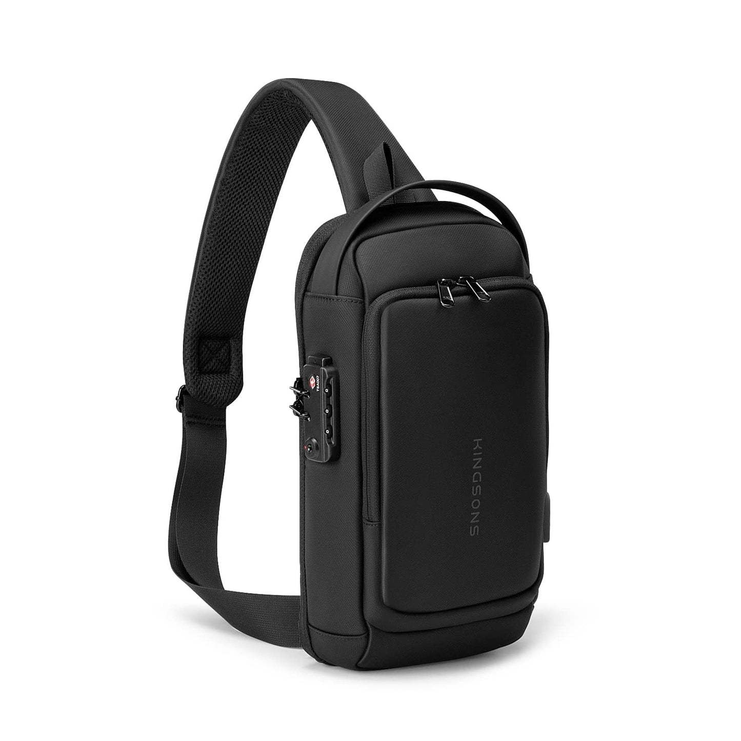 Kingsons Sling Crossbody Bag Anti-theft Chest Shoulder Backpack for Men Waterproof Minimalist Casual Daypack for Travel Gym