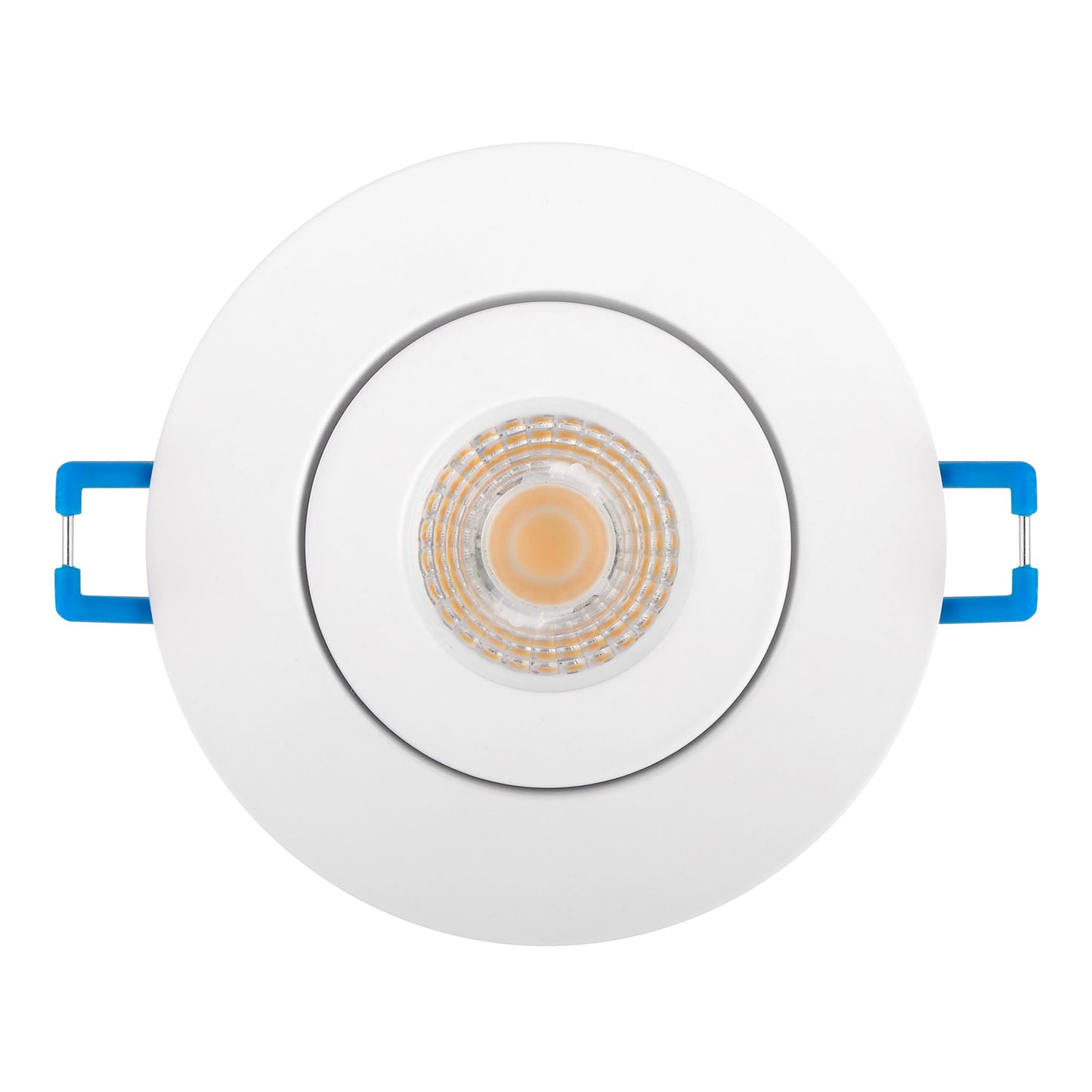 Maxxima 2 in. Rotatable Ultra-Thin Recessed LED Floating Gimbal Downlight, 400 Lumens, 5 CCT Selectable 2700K/3000K/3500K/4000K/5000K, Dimmable, 90 CRI, IC Rated, Canless, Junction Box Included