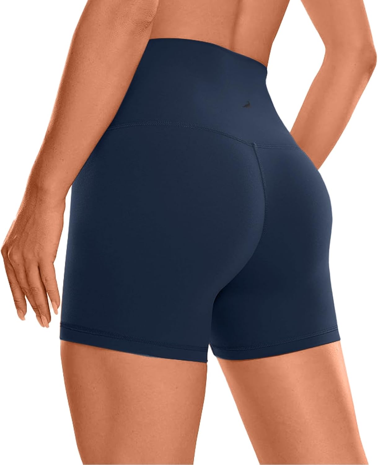 Skiennix Workout Shorts for Women - 5" High Waist Seamless Biker Leggings with Tummy Control