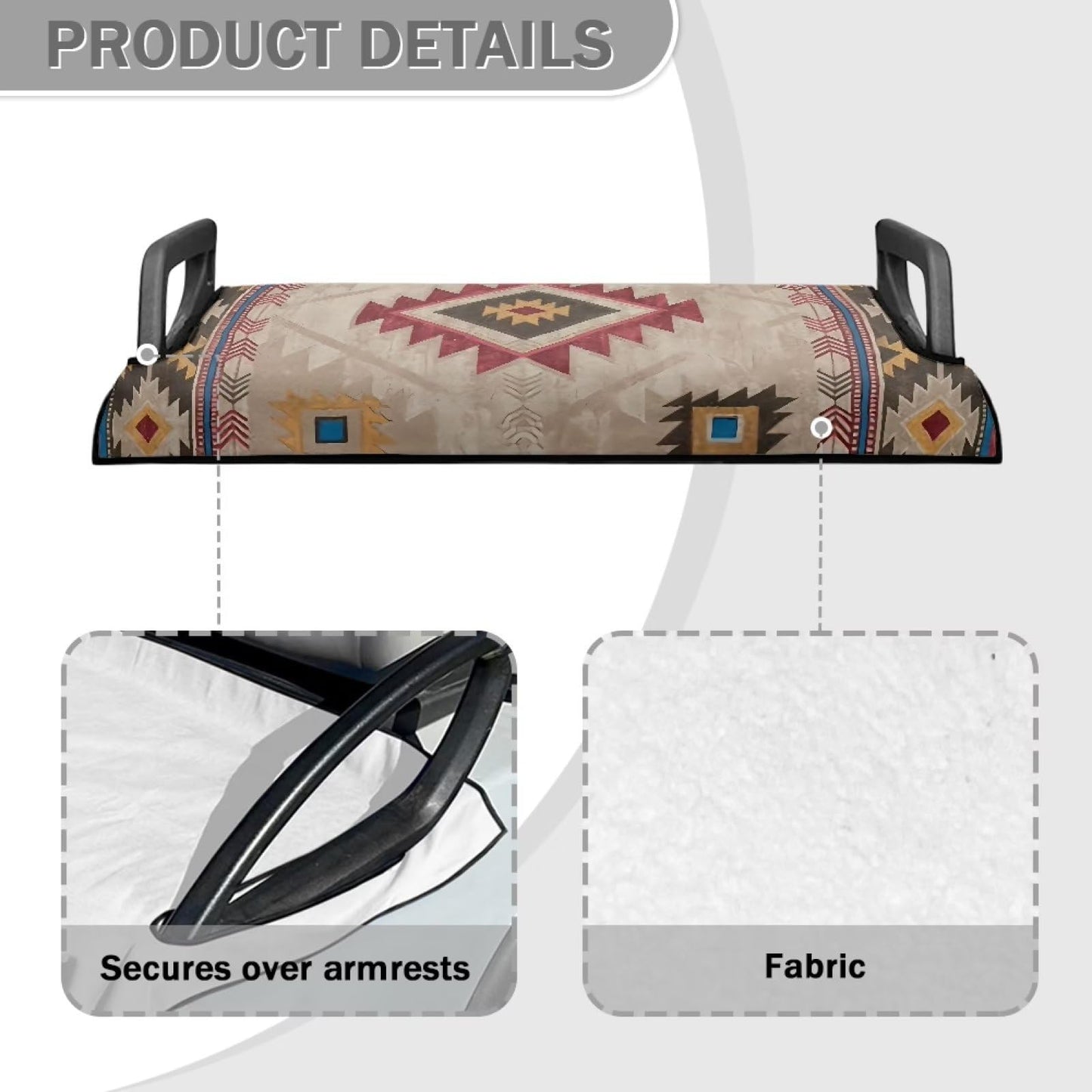 Panskyllis Aztec Tribal Golf Cart Seat Blanket Soft Breathable Golf Cart Accessories Stain Resistant Durable EZGO Golf Cart Seat Cover with Holes