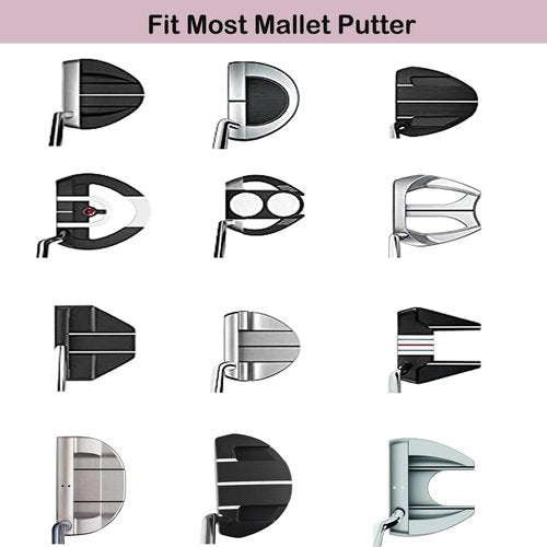 Golf Mallet Putter Cover, Golf Club Cover with Strong Magnetic Closure, PU Leather Waterproof Golf Putter Cover for Scotty Cameron Taylormade Odyssey