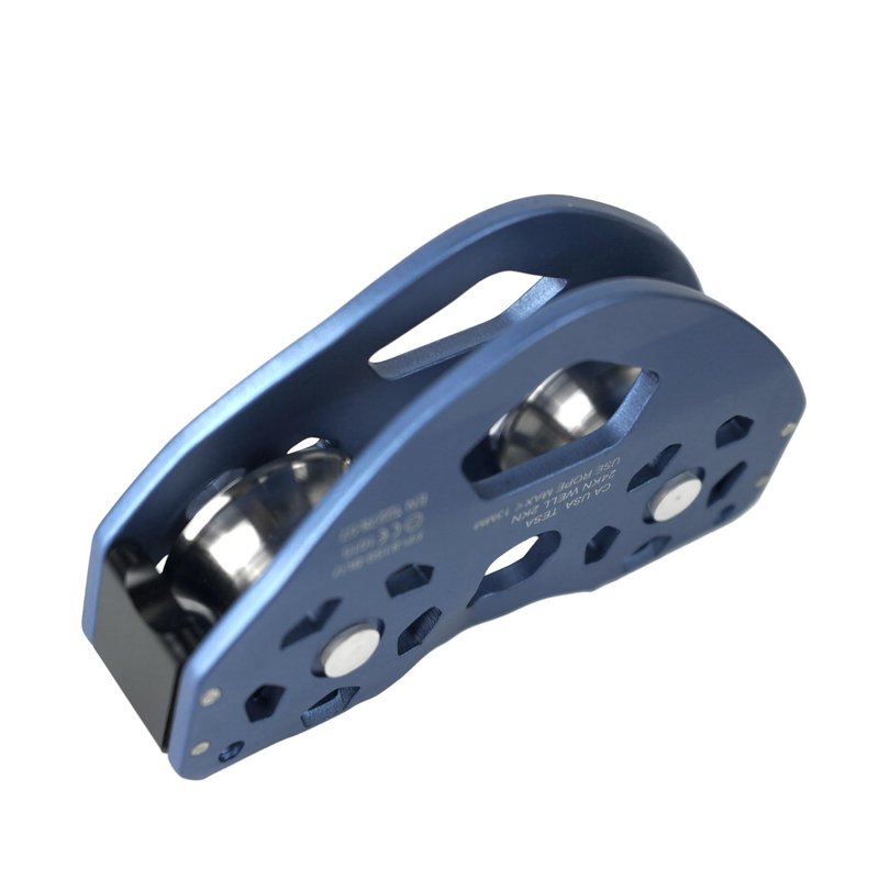Fusion Speed Pulley, Climbing Pulleys for Backyard Zipline, Hauling, Rigging - New and Improved Climb Tesa Speed Aluminum Zip Line Blue
