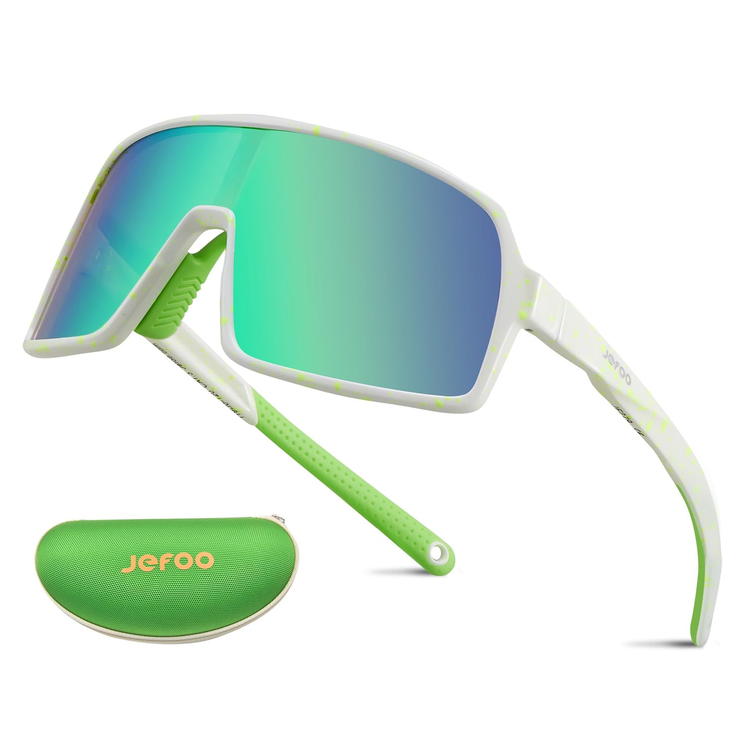Jefoo Kids Baseball Sunglasses Polarized Sports UV400 Protection Lightweight Cycling Glasses with Strap for Boys Girls 5-10