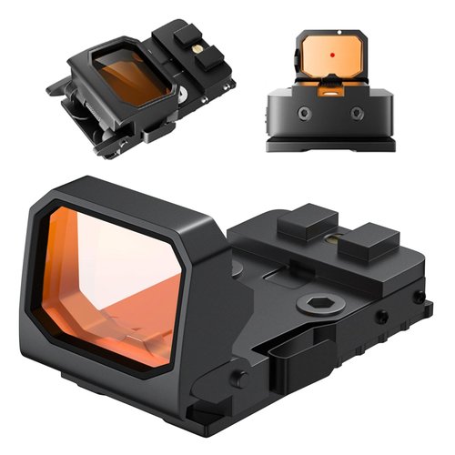 BULLIX Flip Up Red Dot Sight, Compact and Lightweight RMR Red Dot Sights for Pistols, Reflex Sight for Pistol for 20mm Picatinny Rail RMR Mounts, Micro Red Dot for Outdoor Hunting