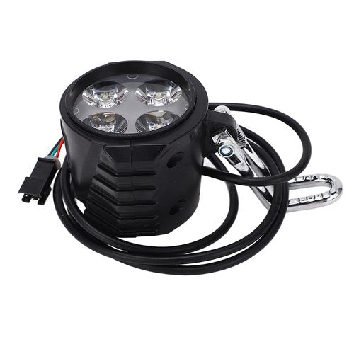 Electric Scooter Front Light, 2 in 1 Electric Horn Headlight 10 Inch 12-72V Bike Light for Night Riding Commuting Cycling Safety