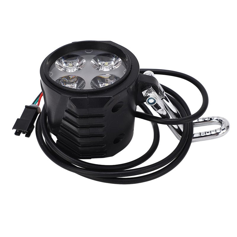 Topyond Electric Scooter Front Light, 10 Inch Electric Scooter Lights - 2-in-1 Electric Bike Horn Headlight, Ebike Headlight for Cycling Accessories (12‑72V)
