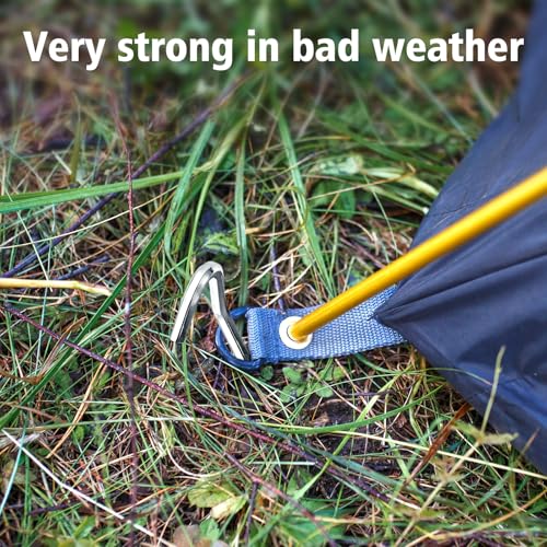 20 Pack 7" Aluminum Tent Stakes - Lightweight Ground Pegs for Camping