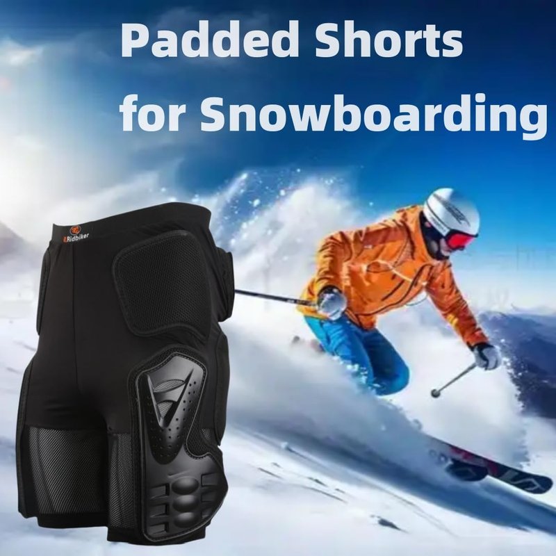 3D Butt Pads,Protective Padded Shorts for Snowboarding Gear,Impact Shorts Protection Hip Butt and Tailbone Pad for Skiing Skating