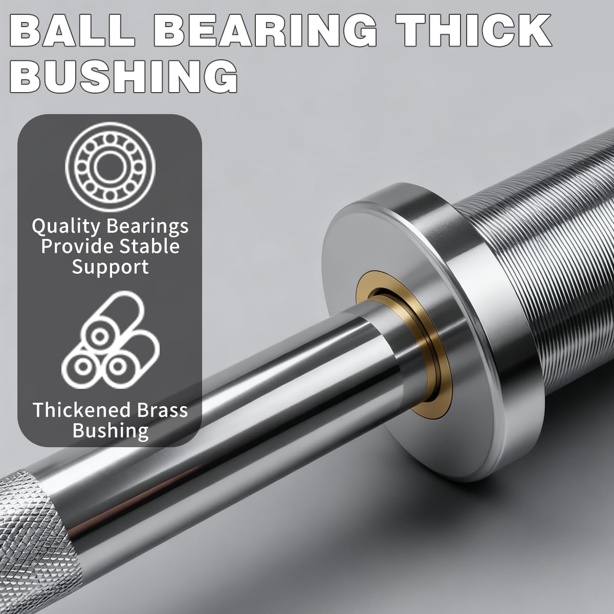 Olympic Barbell 4ft Barbell Set, 2 Inch Barbell for Strength Training with 1 Pair Wrist Straps, Straight Barbell bars Weight Lifting Bar Bells Bar for Bench Press/Deadlift/Squat, 2 Collars(500lb Capacity)