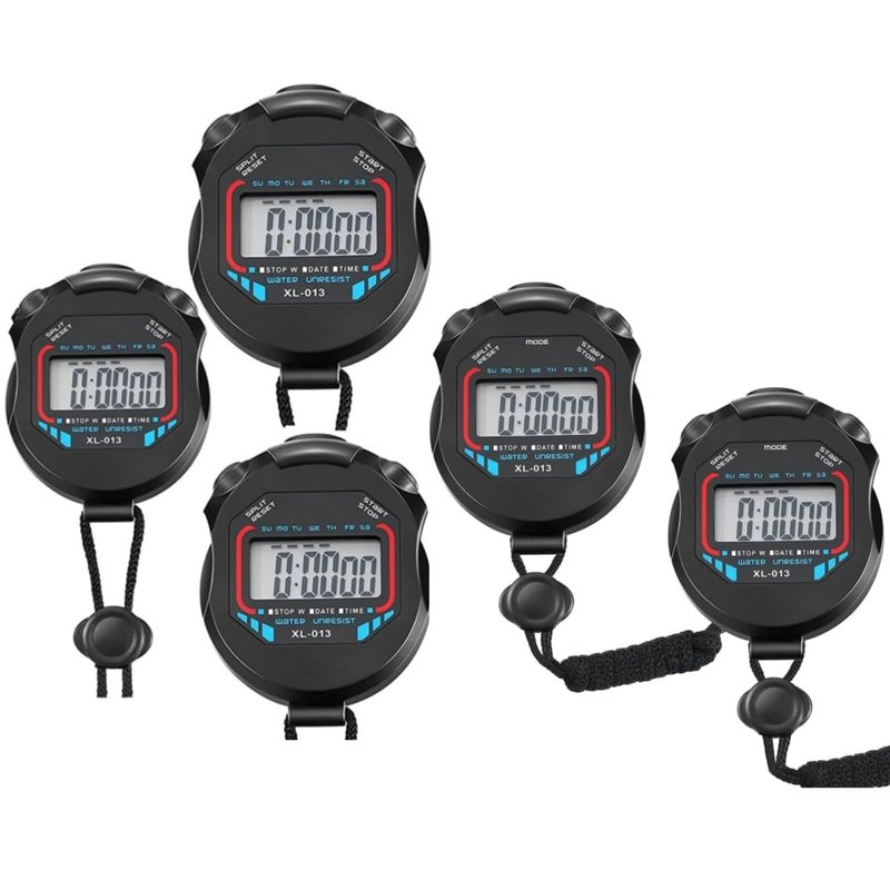 Stop Watch Waterproof Stopwatch Digital Handheld Multi-Function Professional Electronic Chronograph Sports Stopwatch Timer Stop Watch (Black 5)