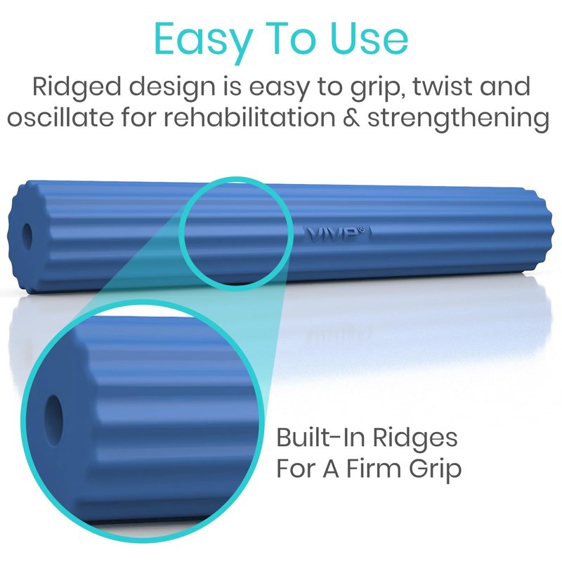 Vive Flex Therapy Bar for Tennis Elbow Relief (Medium) - Physical Therapy Aid, Improve Tendonitis & Grip Strength - Resistance for Golfers, Hand, Epicondylitis, Equipment- Strengthens Wrist & Forearm