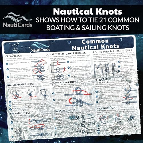 NautiCards 5-Pack Marine Boating Guides Waterproof Set for Sailors & Boat Owners