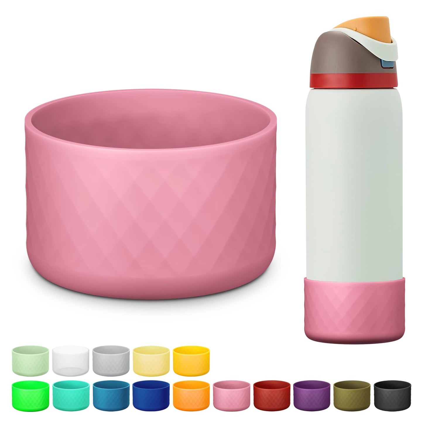 Silicone Boot for Owala Water Bottle 32 oz, Anti-Slip Protective Sleeve for FreeSip/Twist/Flip Stainless Steel Water Bottles Accessories