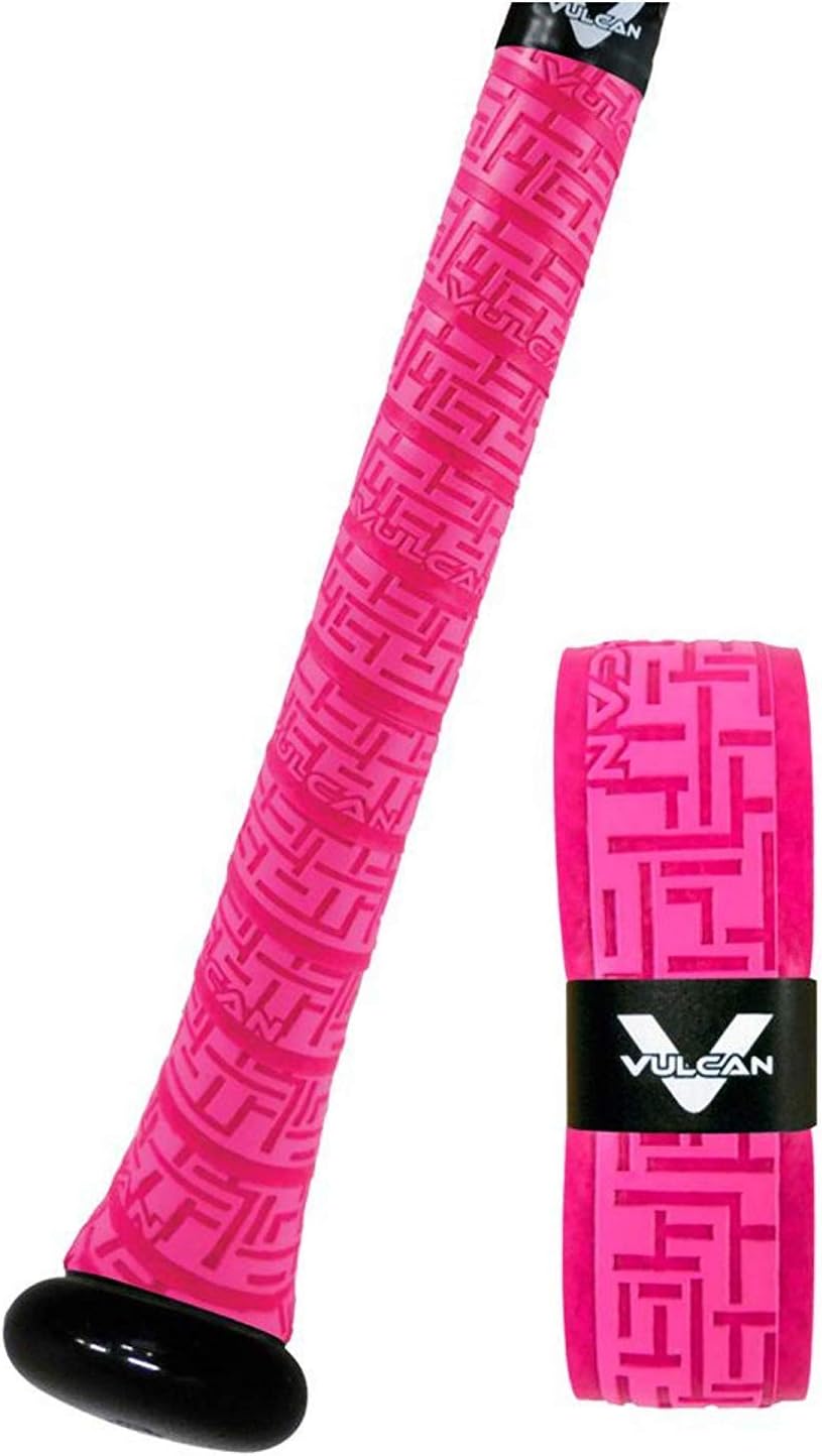 Vulcan Bat Grip - 0.50mm, 1.00mm, 1.75mm | Durable Baseball/Softball Grip | Multiple Colors Available
