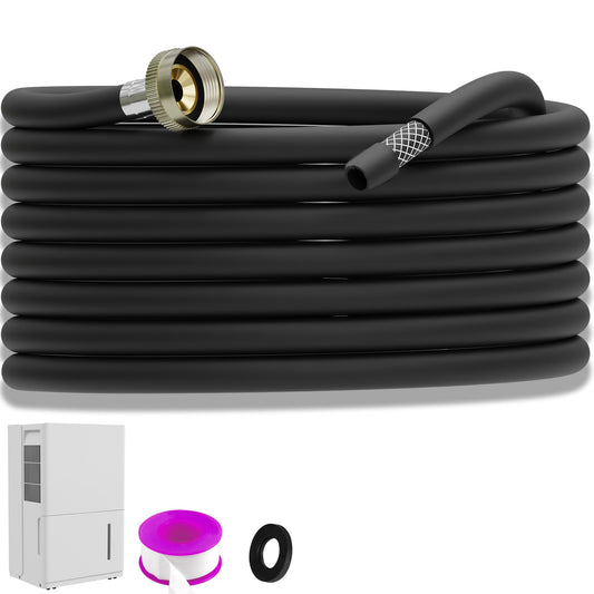 (7 Length Options)5FT Dehumidifier Drain Hose with 3/4 Inch FHT Leak-Proof and Rust-Resistant Connector Portable AC Tangle-Free Thickened Drain Hose Indoor Perfectly Fit Most Dehumidifier Models