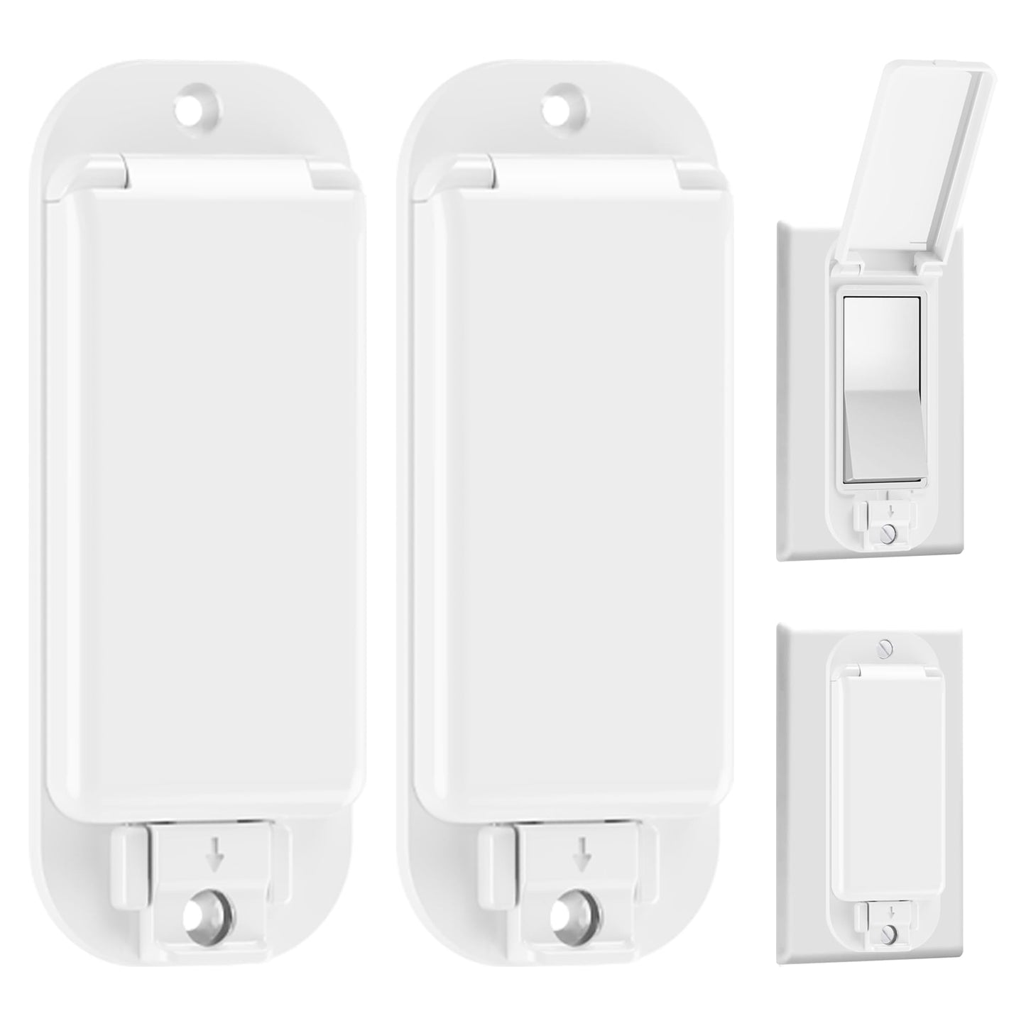 2 Light Switch Guard Cover, Baby Proof Wall Switch Cover Guard for Rocker Light Switch Protects Your Lights or Circuits from Being Accidentally Turned On or Off