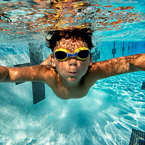 A3 Flex Youth Swim Goggles Purple/Pink - Leak-Free Kids Swimming Goggles with Easy Adjust Straps