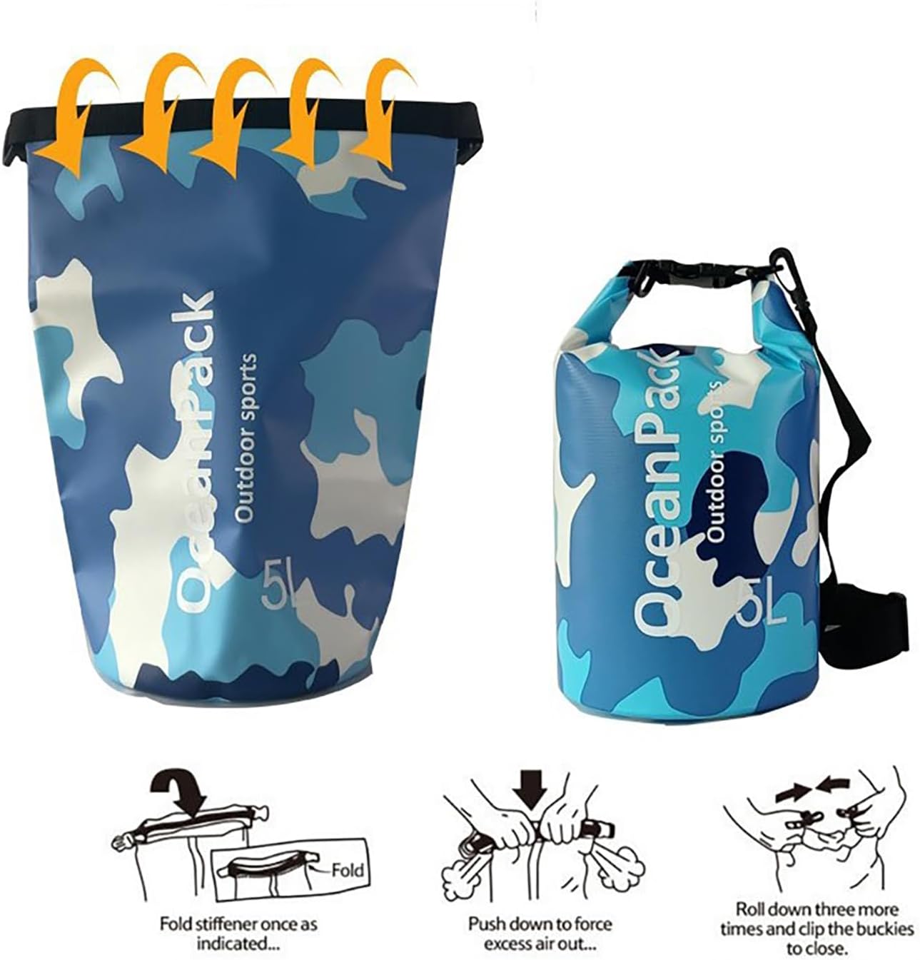 Skiennix Waterproof Dry Bag - Lightweight Roll Top Storage for Travel & Outdoor Activities | 5L/10L/20L Options